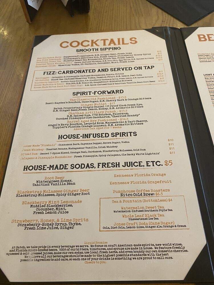 Batch New Southern Kitchen & Tap - West Palm Beach, FL menu_pic