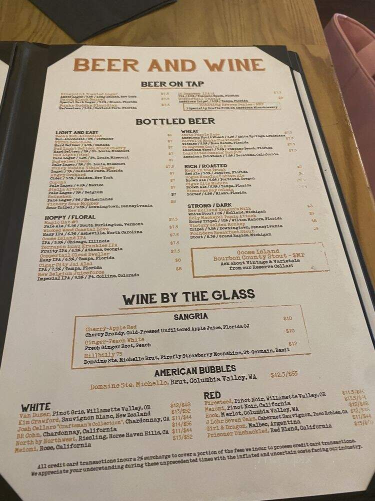 Batch New Southern Kitchen & Tap - West Palm Beach, FL menu_pic