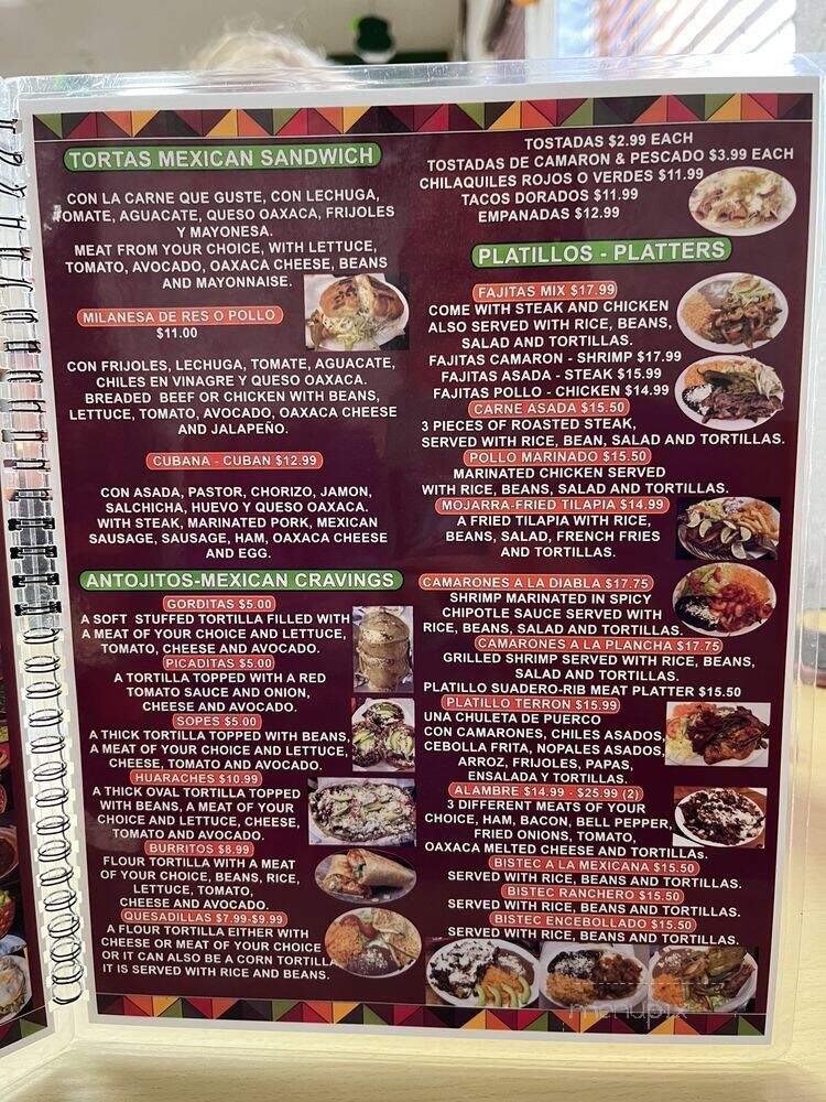 El Primo Taquieras - Salisbury, MD menu_pic