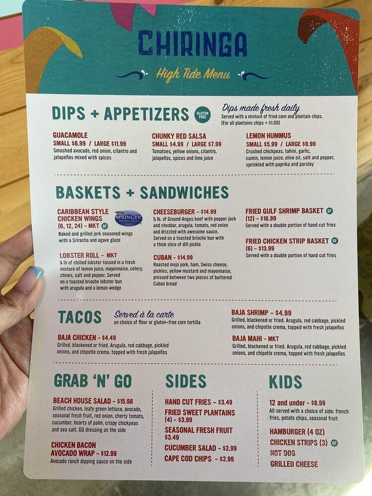 Chiringa - Alpharetta, GA menu_pic