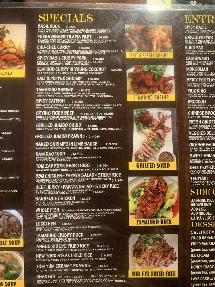 LucKi Thai Bistro - Las Vegas, NV menu_pic