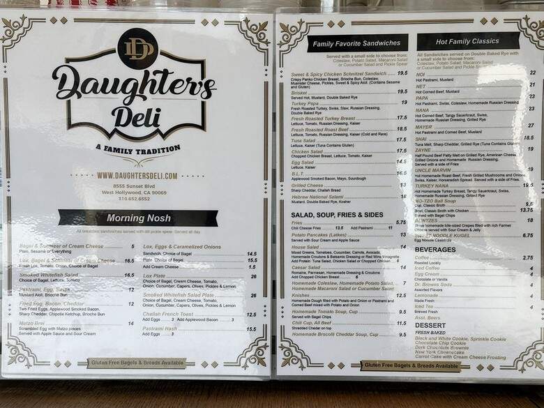 Daughter's Deli - West Hollywood, CA menu_pic