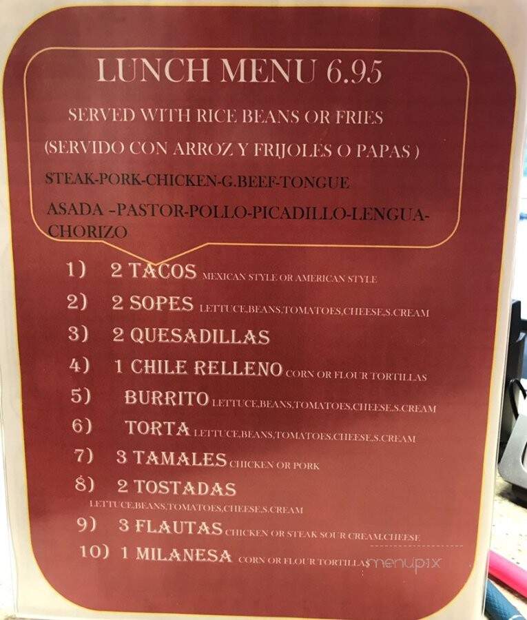 Poblano Peppers Mexican Grill - Schaumburg, IL menu_pic