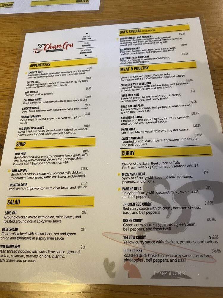 Charm Gai - Lynnwood, WA menu_pic