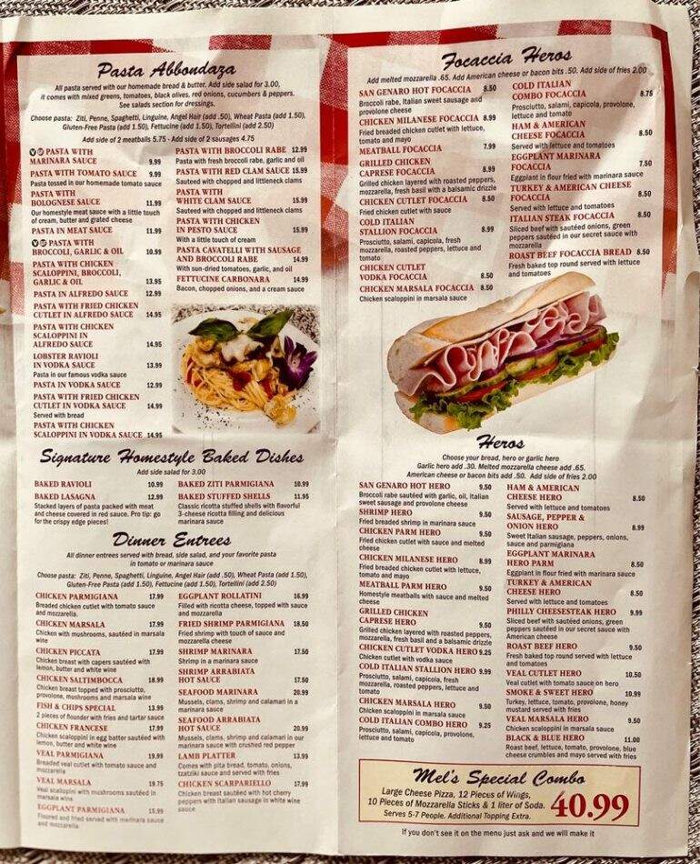Sinapi's Pizza, Pasta & More - Poughkeepsie, NY menu_pic