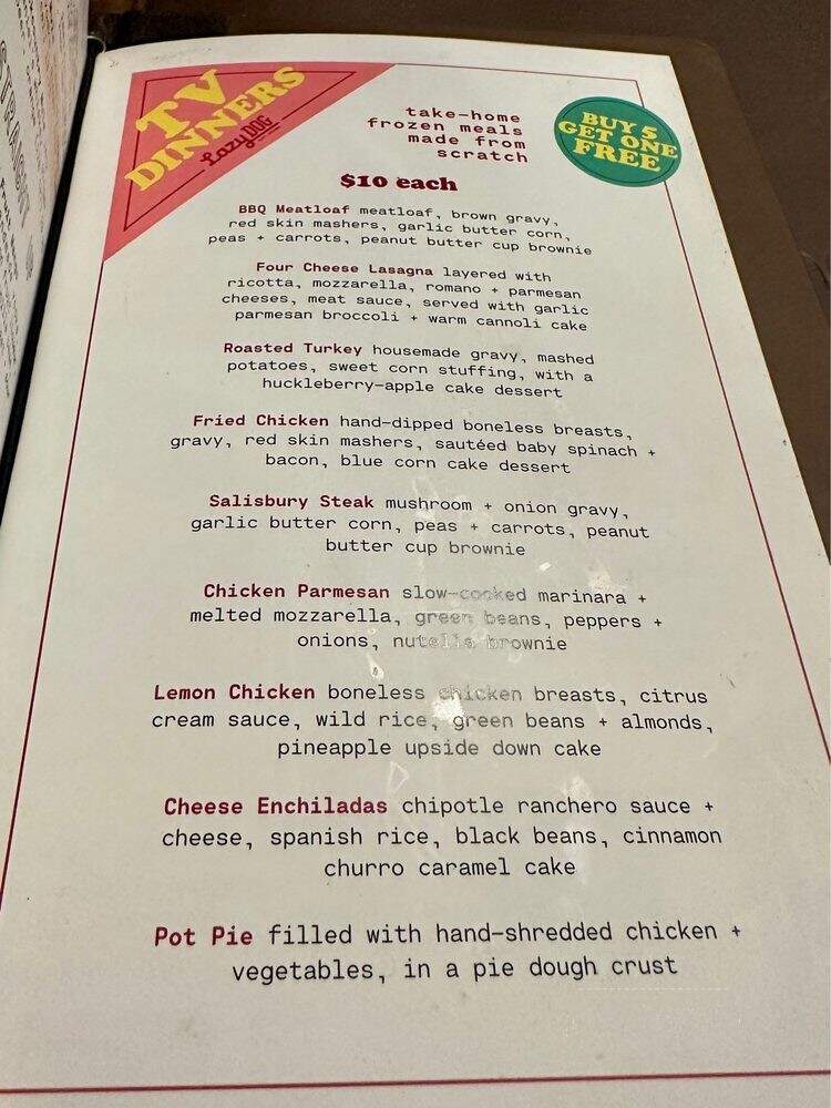 Lazy Dog Restaurant & Bar - Newark, CA menu_pic