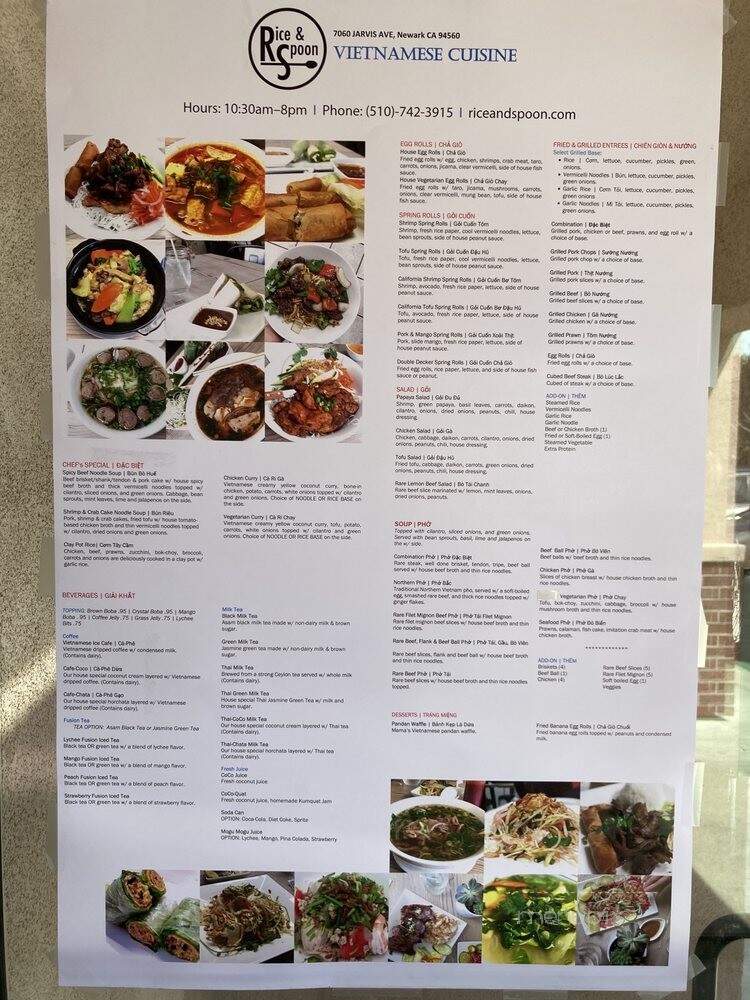 Banh Mi by Rice and Spoon - Newark, CA menu_pic