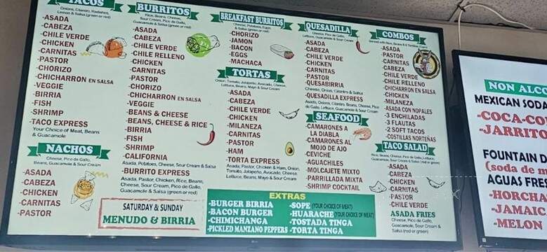 La Adelita - Atascadero, CA menu_pic