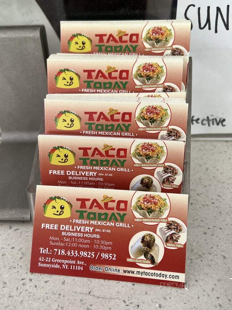 Taco Today - Sunnyside, NY menu_pic