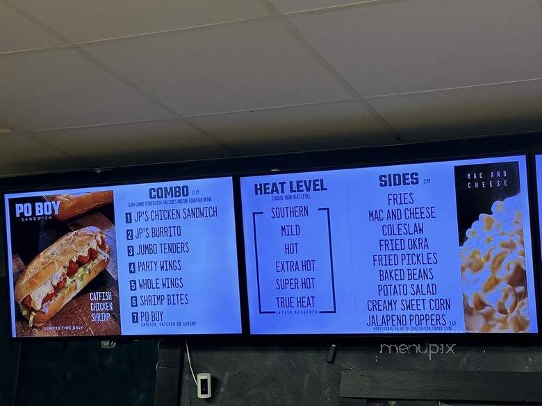 JP's Hot Chicken - Oak Grove, KY menu_pic