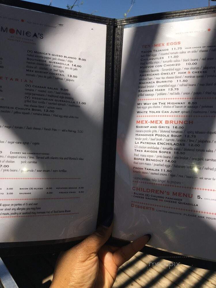 Monica's Mex Tex Cantina - Dallas, TX menu_pic