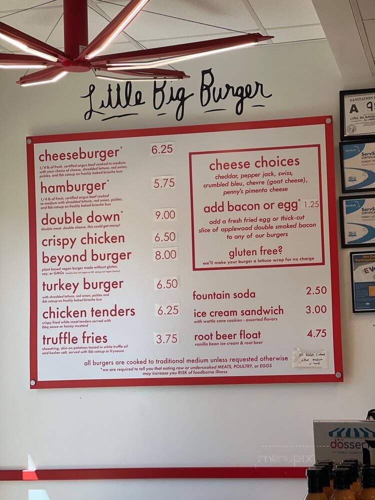 Little Big Burger - Charlotte, NC menu_pic