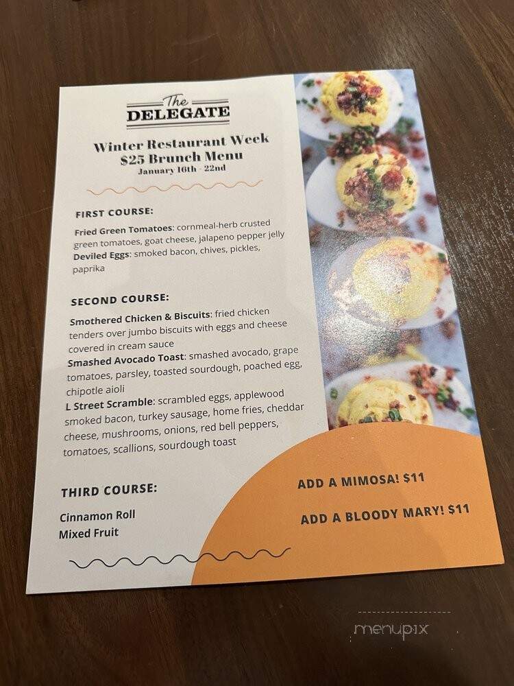 The Delegate - Washington, DC menu_pic