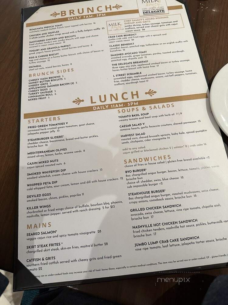 The Delegate - Washington, DC menu_pic