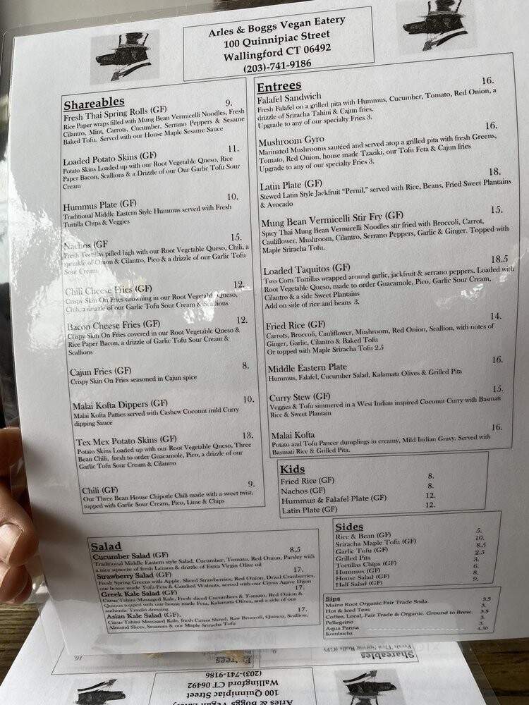 Arles & Boggs Vegan Eatery - Wallingford, CT menu_pic