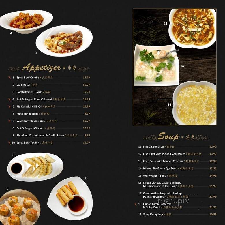 Joy of Hunan - San Bruno, CA menu_pic
