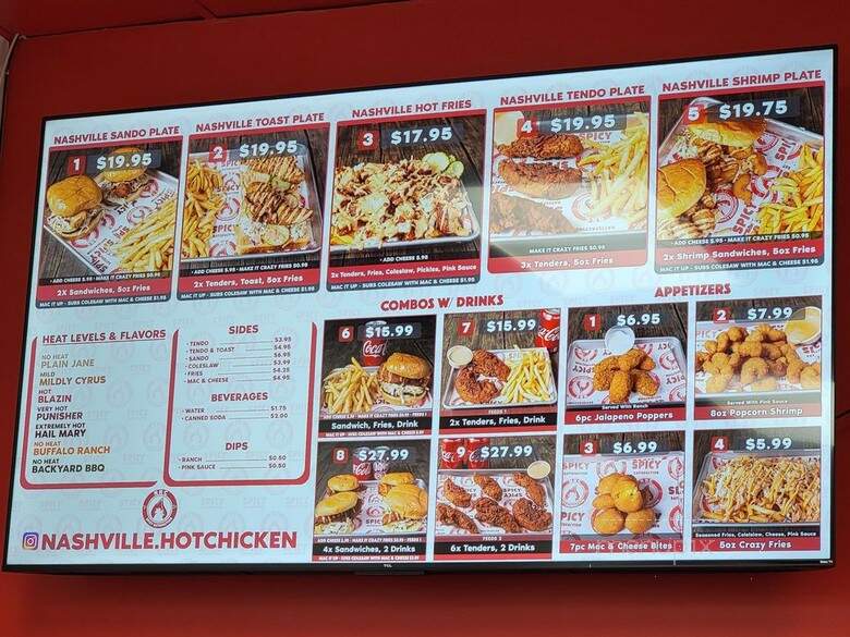 Nashville Hot Chicken - Pacoima, CA menu_pic