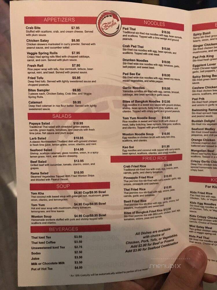 Bites of Bangkok - Seattle, WA menu_pic