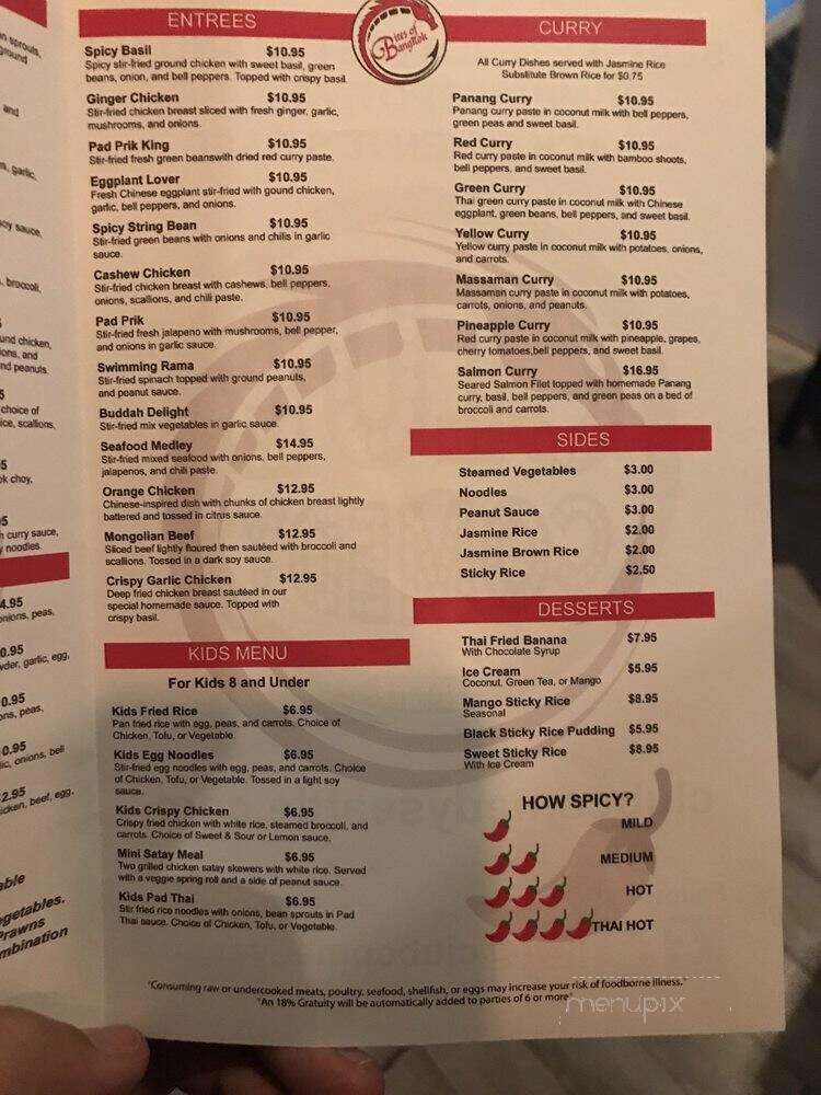 Bites of Bangkok - Seattle, WA menu_pic