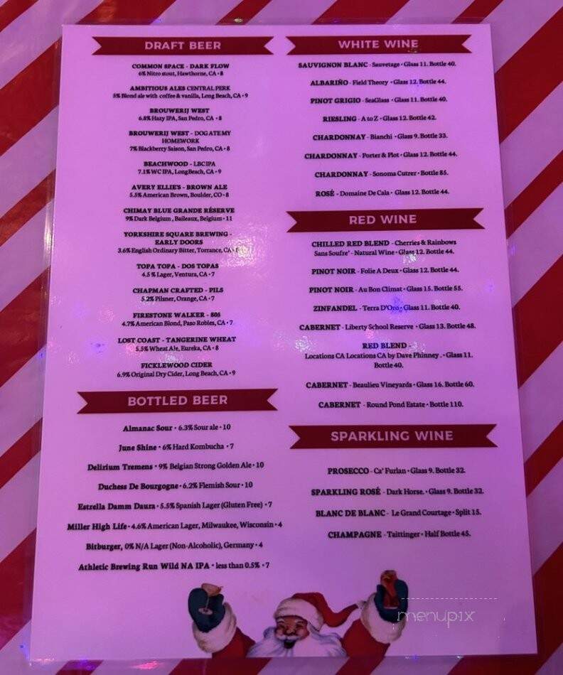 The Ordinarie - Long Beach, CA menu_pic