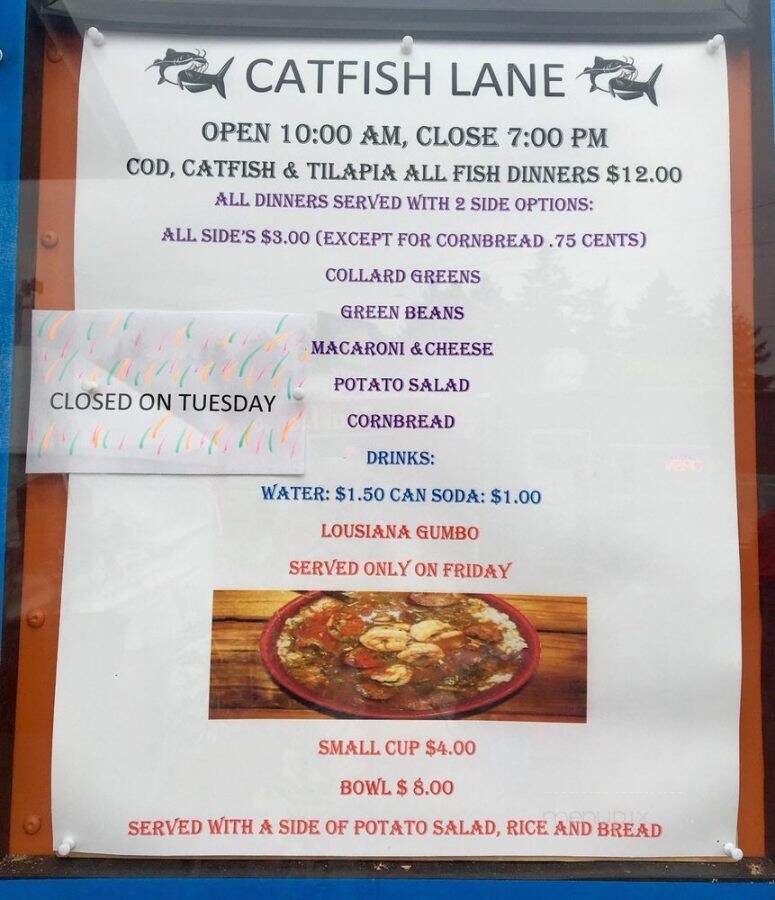 Catfish Lane - Portland, OR menu_pic