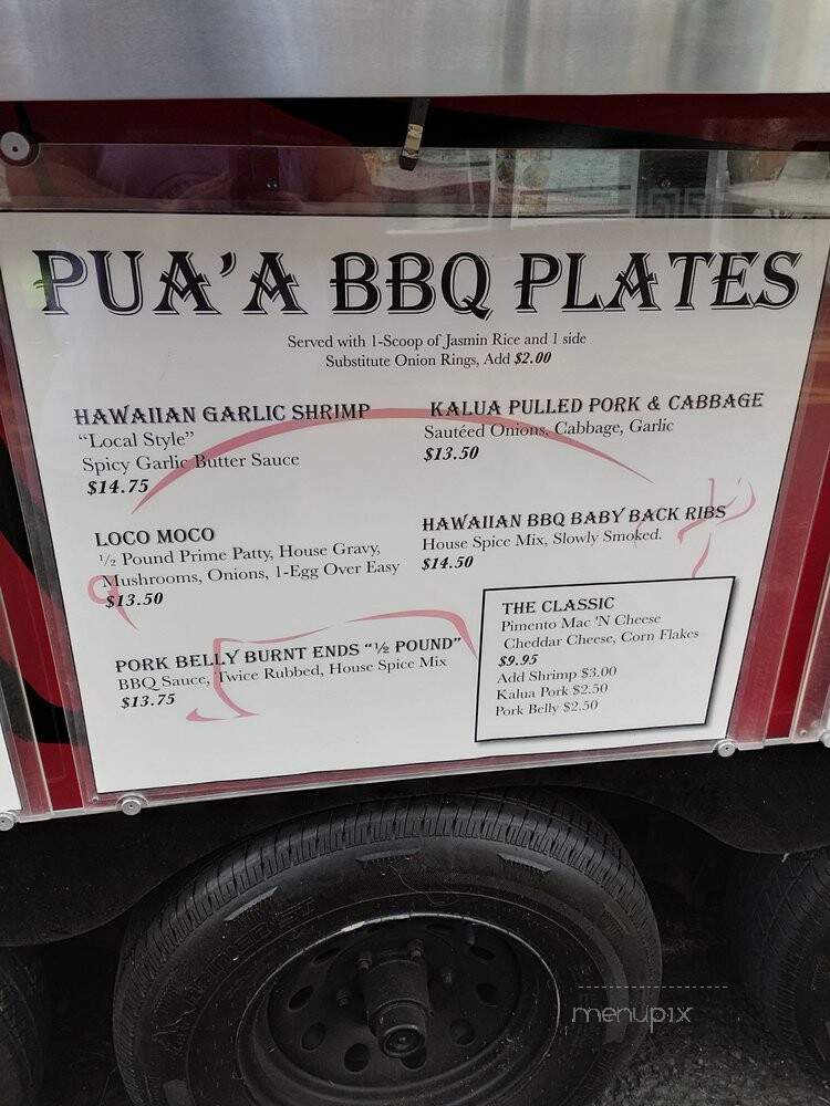 Pua'a BBQ Co. - Pearl City, HI menu_pic