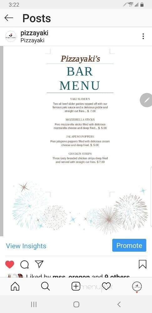 Pizza Yaki - Portland, OR menu_pic
