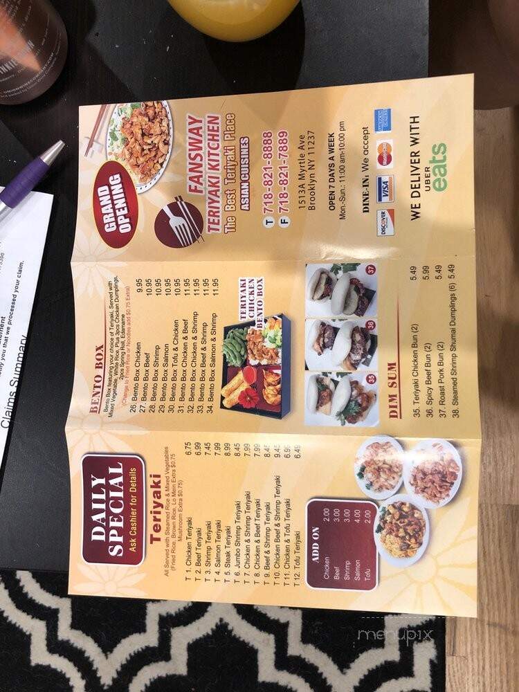 Quickway Teriyaki Kitchen - Brooklyn, NY menu_pic
