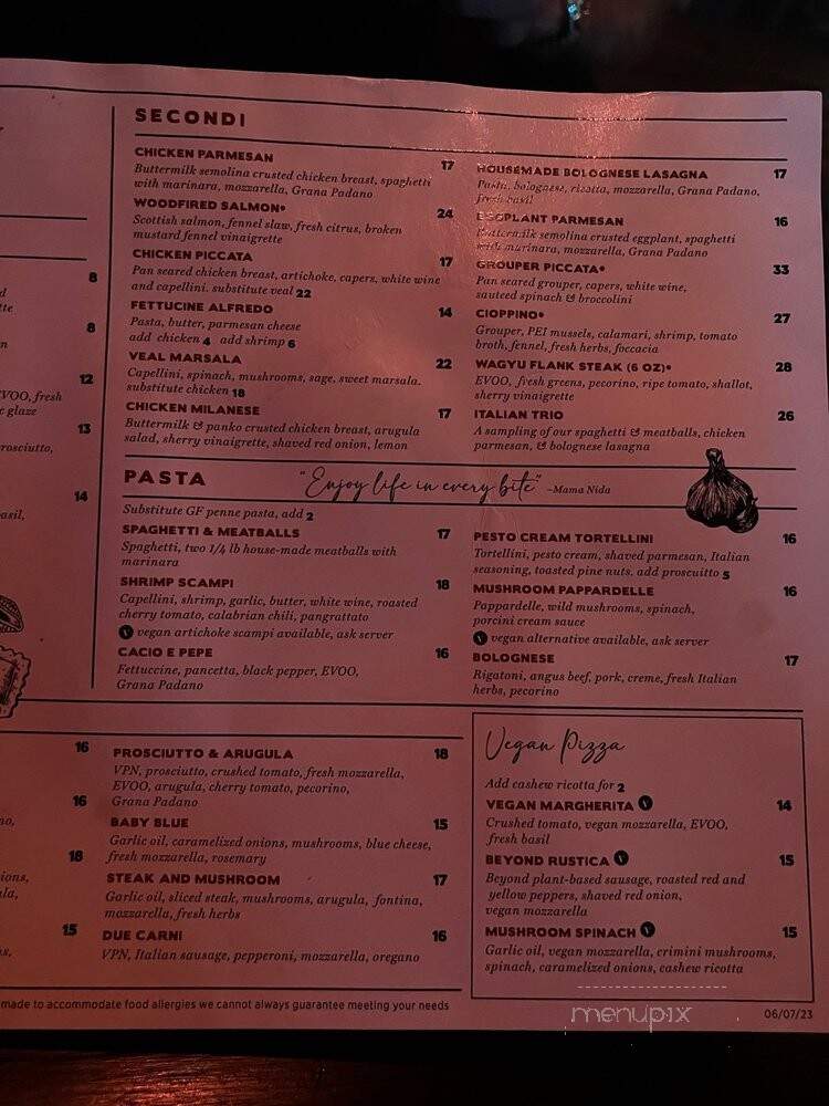 F&D Woodfired Italian Kitchen - Orlando, FL menu_pic