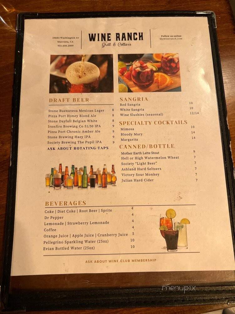 Le Grange Grill & Cellars - Murrieta, CA menu_pic