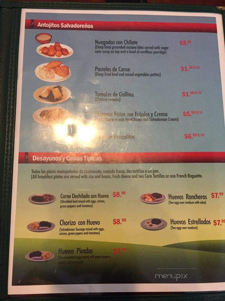 Pupuseria Dona Bessy - Gaithersburg, MD menu_pic