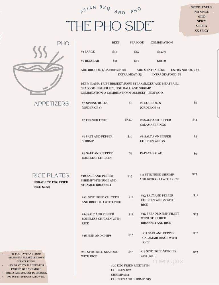 Asian BBQ & Pho - Visalia, CA menu_pic