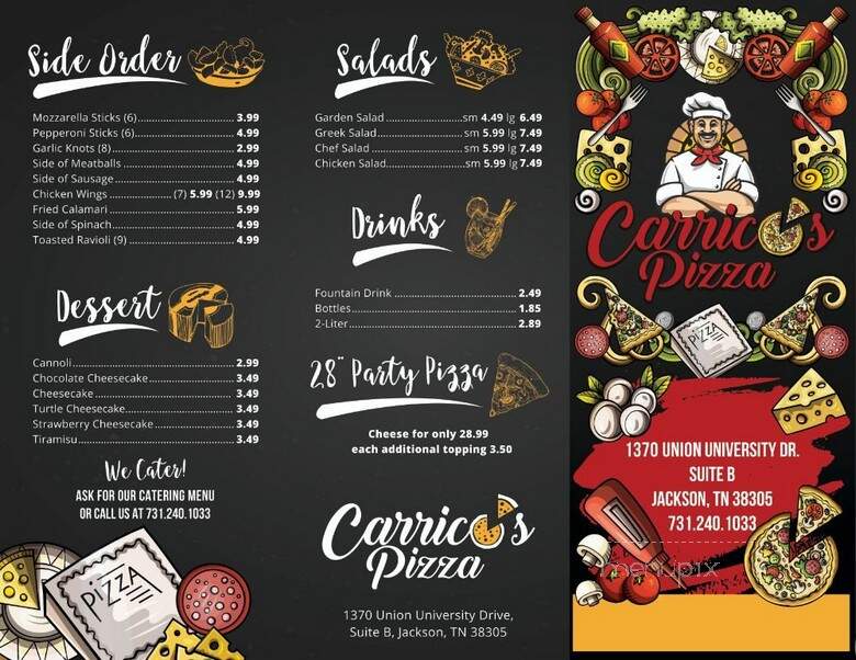 Carrico's Pizza - Jackson, TN menu_pic
