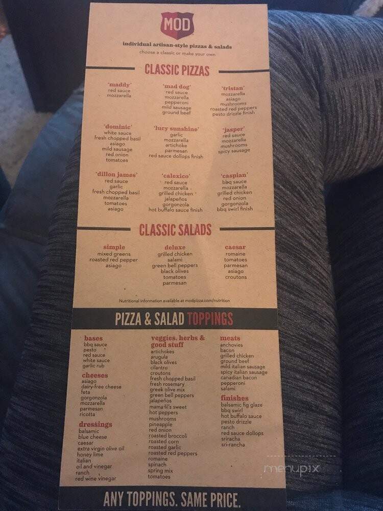 MOD Pizza - Arnold, MO menu_pic