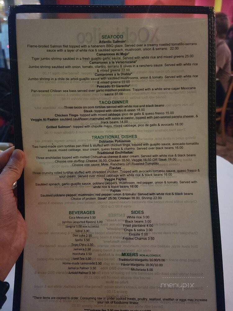 Xochimilco Mexican Restaurant - Chicago, IL menu_pic