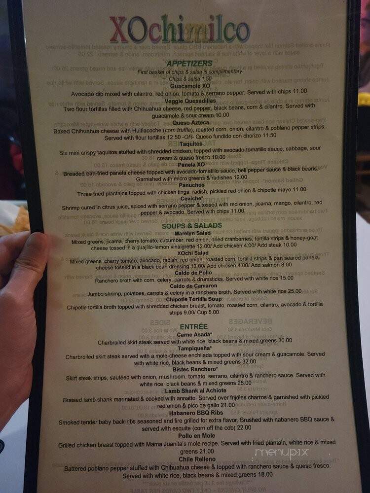 Xochimilco Mexican Restaurant - Chicago, IL menu_pic