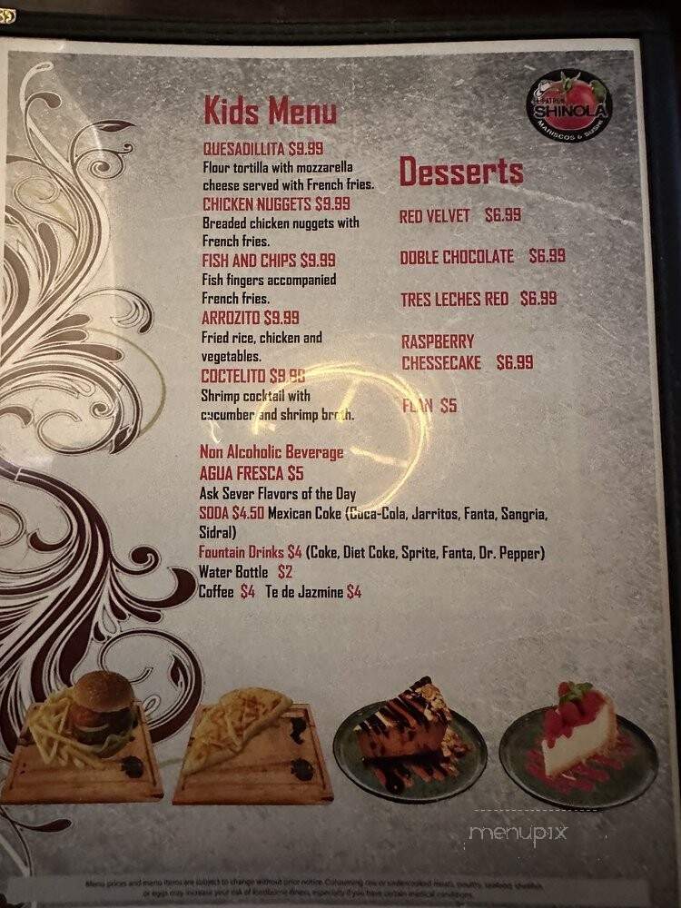 Madre Tierra - Upland, CA menu_pic