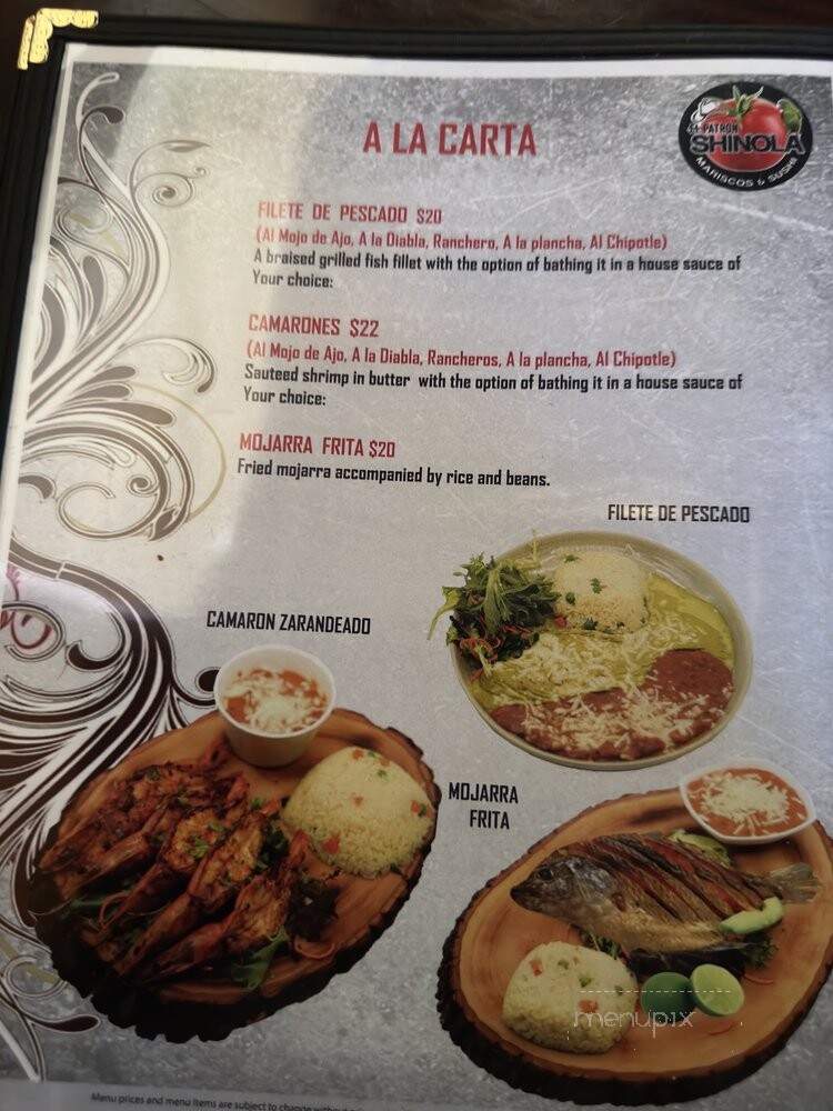 Madre Tierra - Upland, CA menu_pic