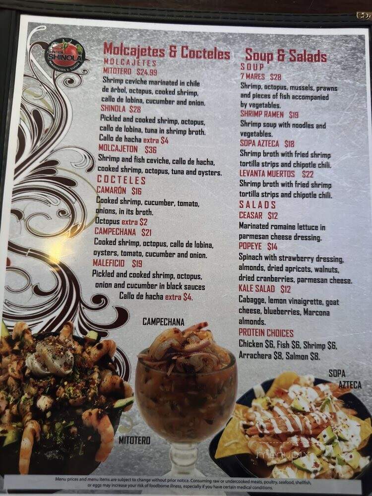 Madre Tierra - Upland, CA menu_pic
