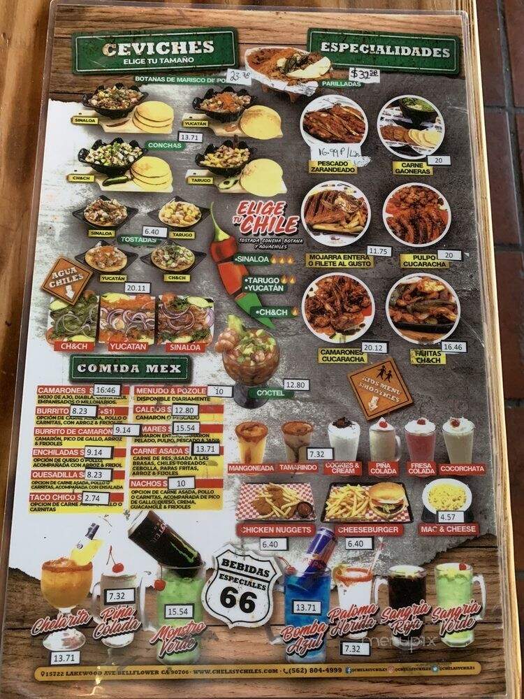 Chelas Y Chiles - Bellflower, CA menu_pic