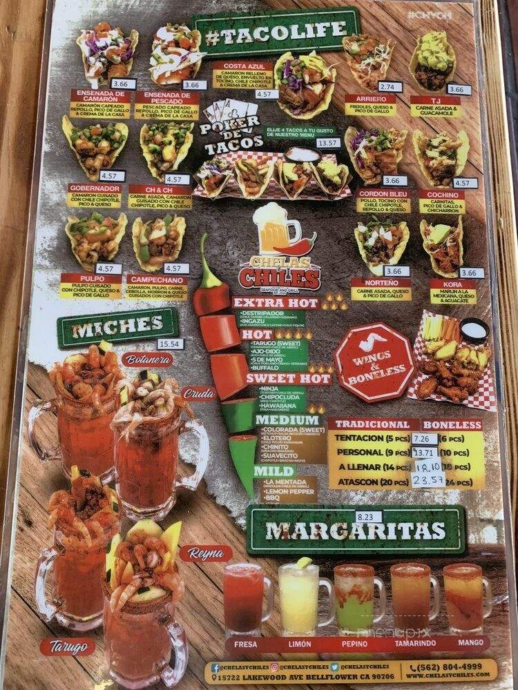 Chelas Y Chiles - Bellflower, CA menu_pic
