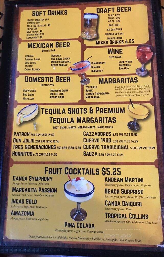 Don Bigotes - Centre, AL menu_pic