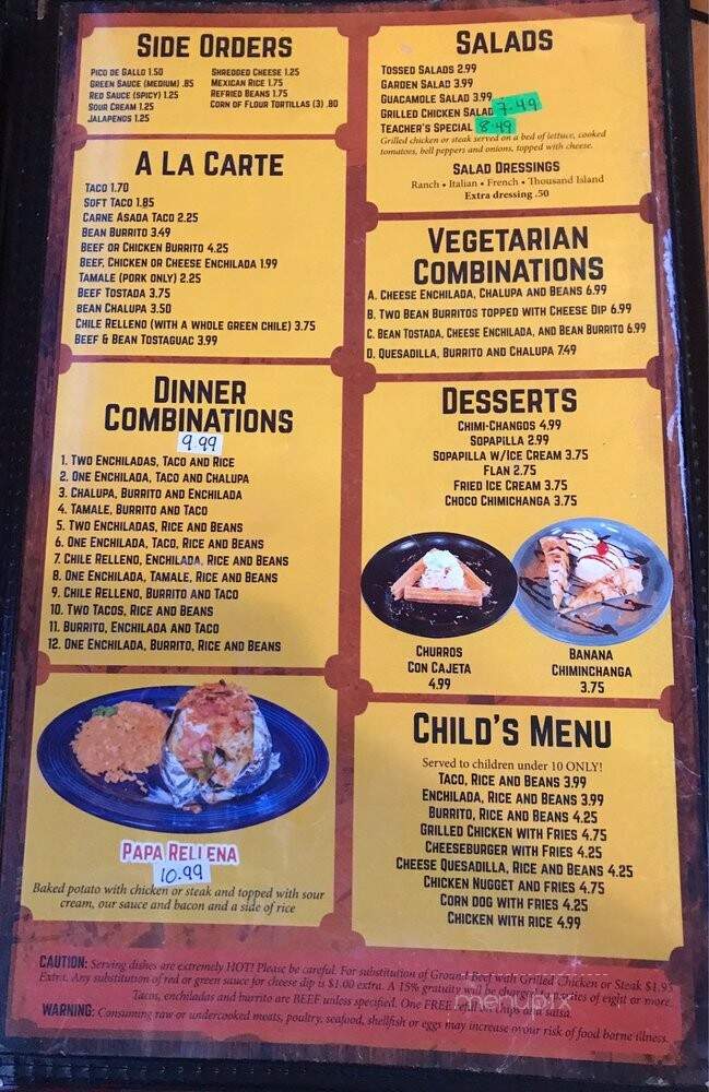 Don Bigotes - Centre, AL menu_pic