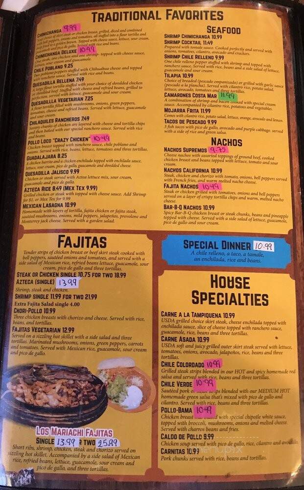 Don Bigotes - Centre, AL menu_pic