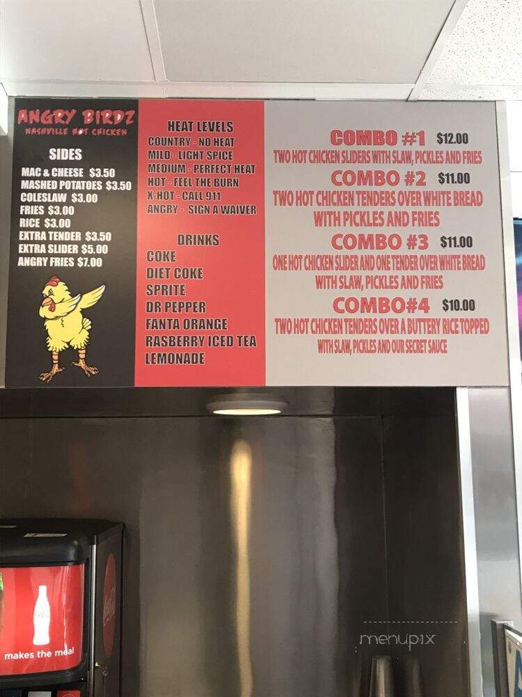 Angry Birdz - Los Angeles, CA menu_pic