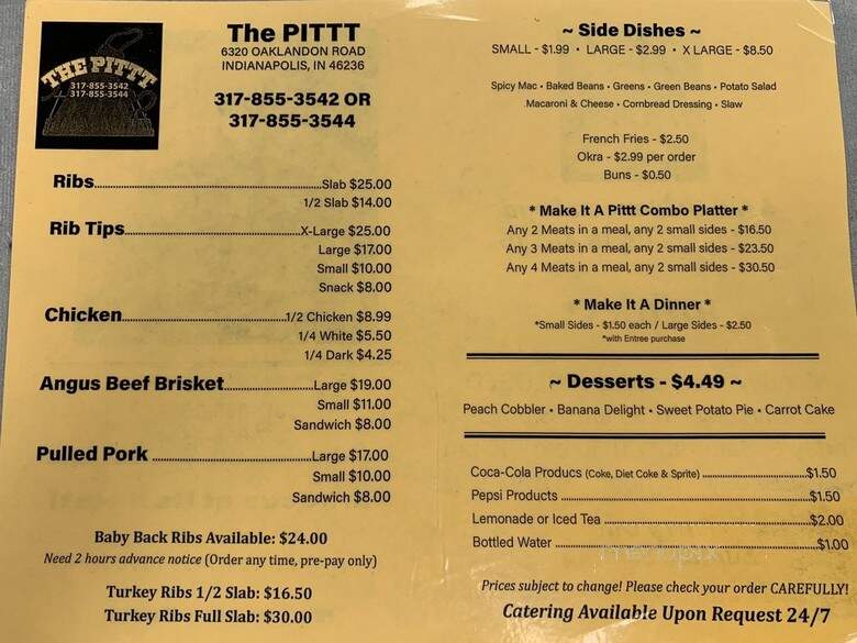 Pittt Barbeque & Grill - Indianapolis, IN