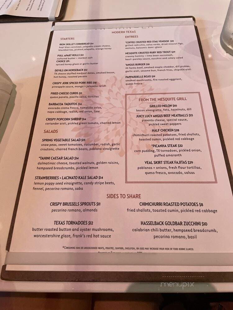 Indianola - Houston, TX menu_pic