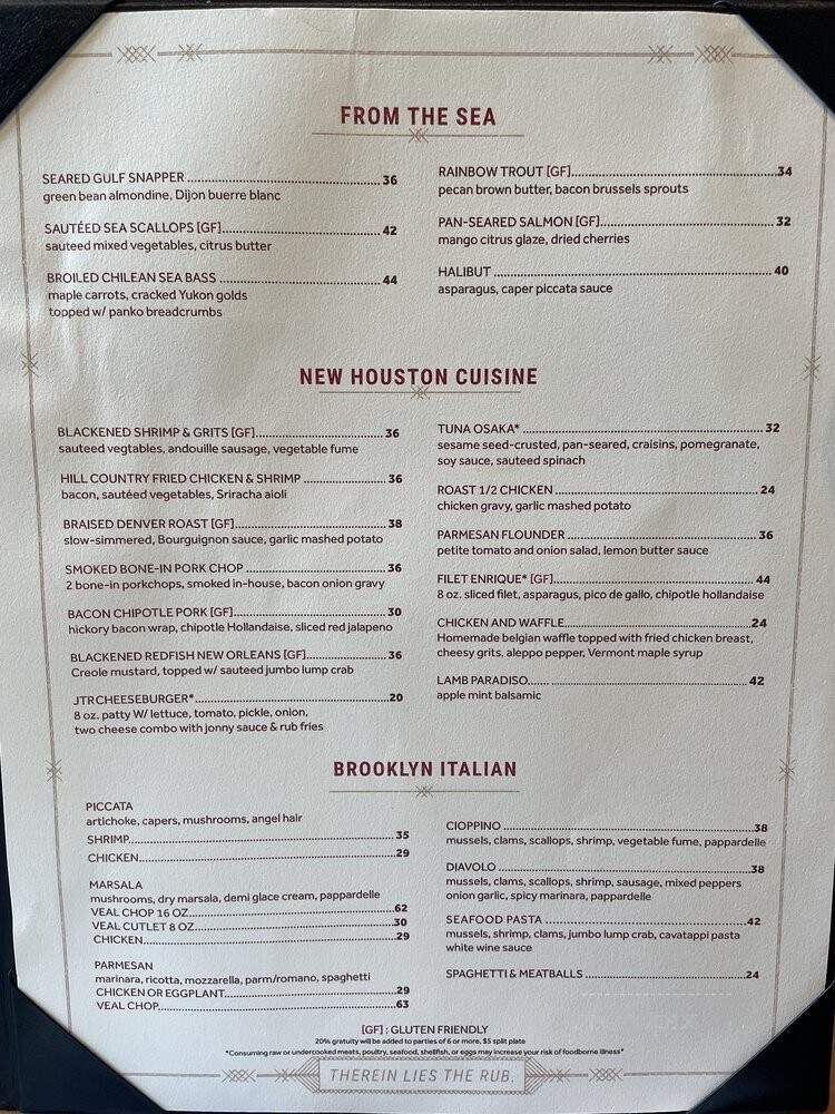 Jonathan's The Rub - Houston, TX menu_pic