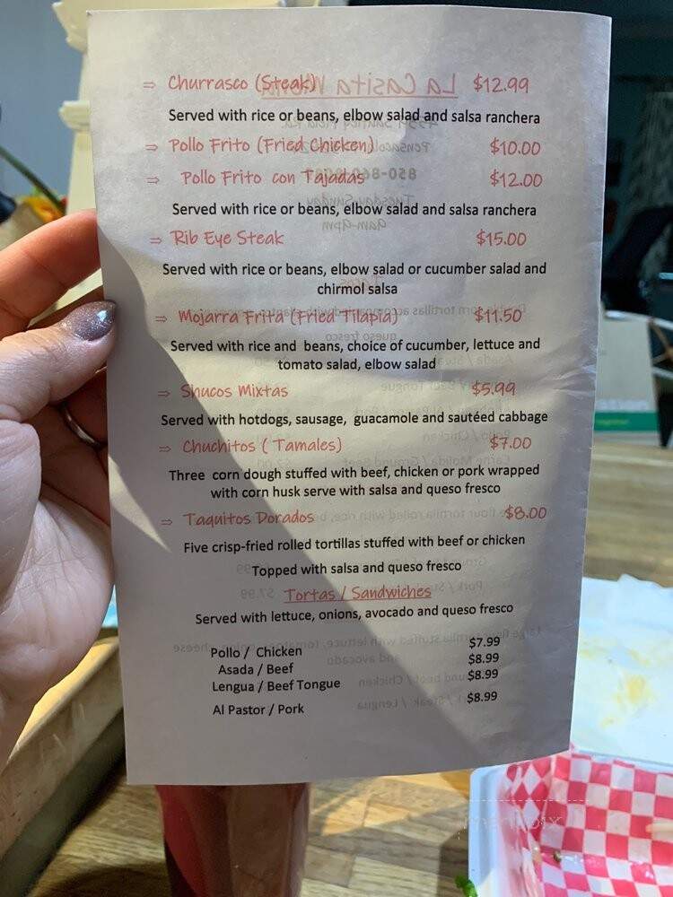 La Casita - Bellview, FL menu_pic