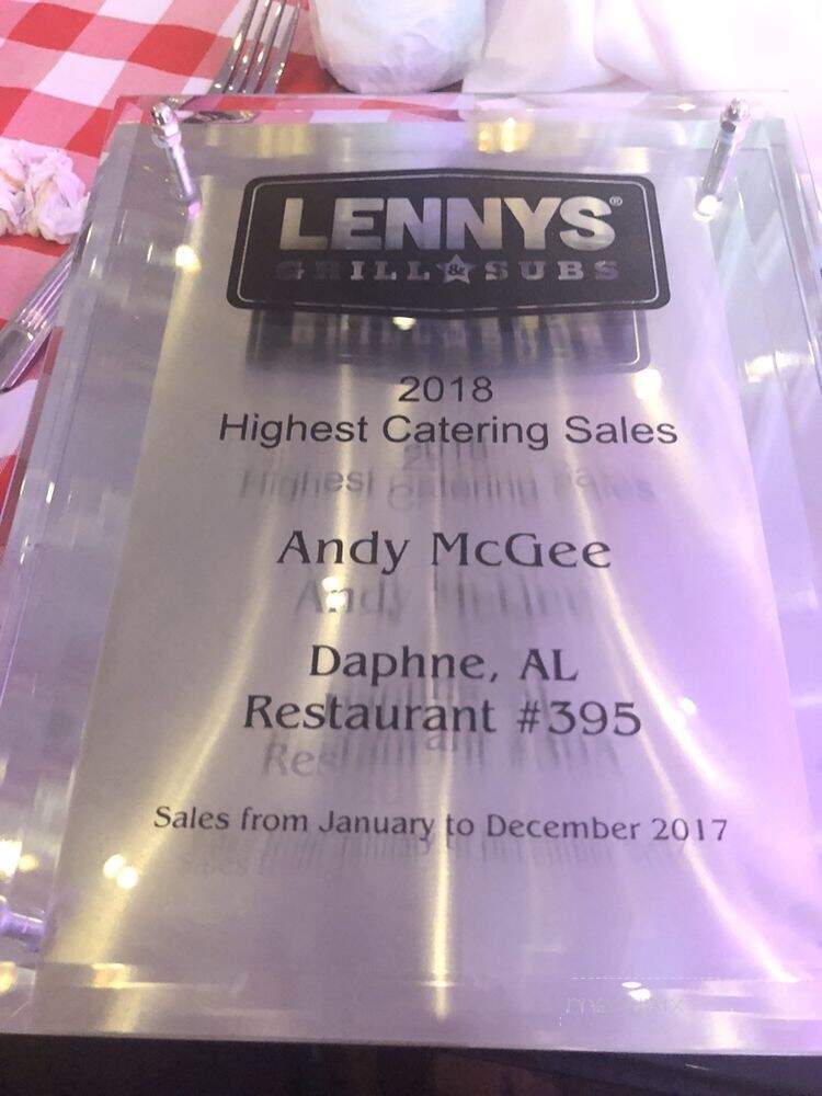 Lennys Grill & Subs - Daphne, AL menu_pic